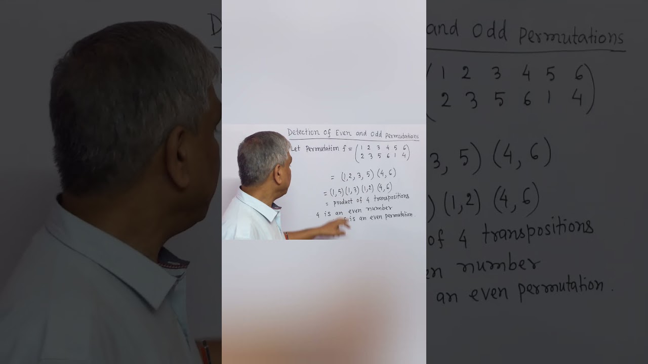 How to detect the Even and odd Permutations