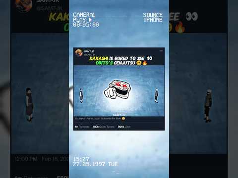 KAKASHI IS BORED TO SEE OBITO'S GENJUTSU 😆🔥