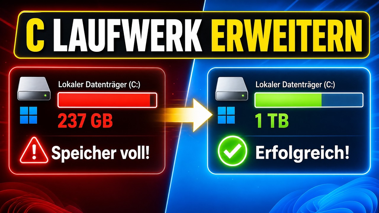 Systemlaufwerk C erweitern