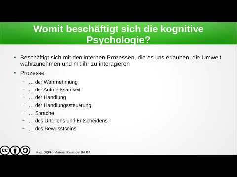Psychologie - Kognitive Psychologie - Einführung