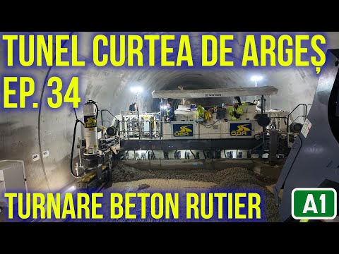 AUTOSTRADA A1 TUNEL Curtea de Argeș Ep. 34 - CUM se toarnă betonul rutier 29.11.2025