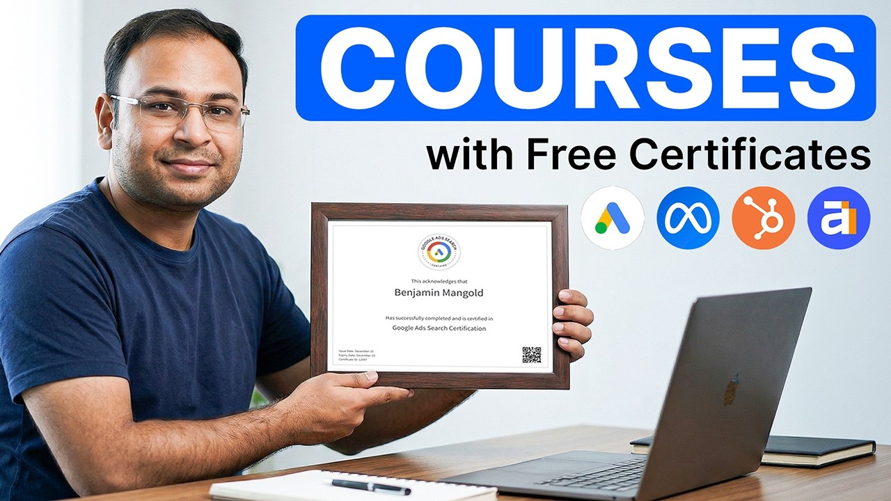 Free Digital Marketing Certifications That Actually Matter (2026) - Umar Tazkeer