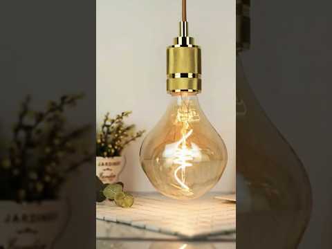  LED лампа Edisons G125 Spiral Gold Е27 5W 2200K диммируемая в светильниках