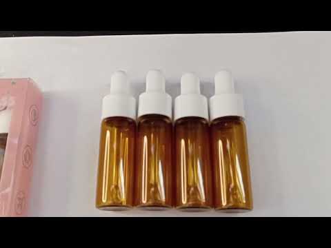 KIT COM 4 FRASCOS DE VIDRO CONTA GOTA 5ML