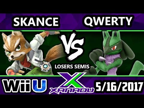 S@X 202 - Skance (Fox) Vs. Qwerty (Lucario) - SSB4 Losers Semis - Smash 4 - Smash for Wii U