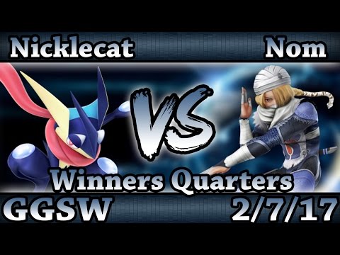 GGSW 19 - Nicklecat (Greninja) Vs. Nom (Sheik) Smash Wii U Winners Quarters - Smash 4
