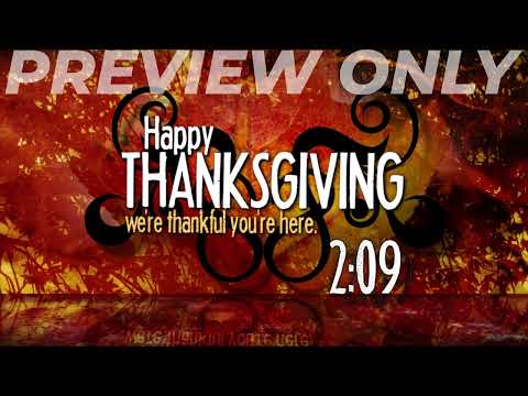 Video Downloads, Fall - General, Thanksgiving Volume One: Countdown Video