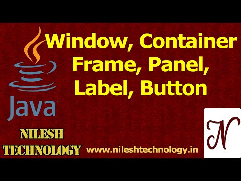 Java Frame Container Window Panel Lable Button