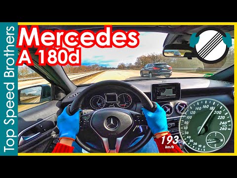 Mercedes Benz A180d W176 (2015) AUTOBAHN POV TOP SPEED 🚀 #TopSpeedBrothers