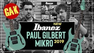 Video thumbnail for NEW 2019 Ibanez Paul Gilbert Mikro in Metallic Light Green! NAMM 2019 by GAK