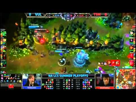 Vulcun Mancloud Zed VS TSM Dyrus Karthus Game 1 SF Highlights   NA LCS Playoff Summer 2013 MUST SEE