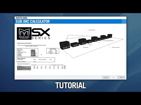 Martin Audio Sub Arc Calculator - Video Tutorial