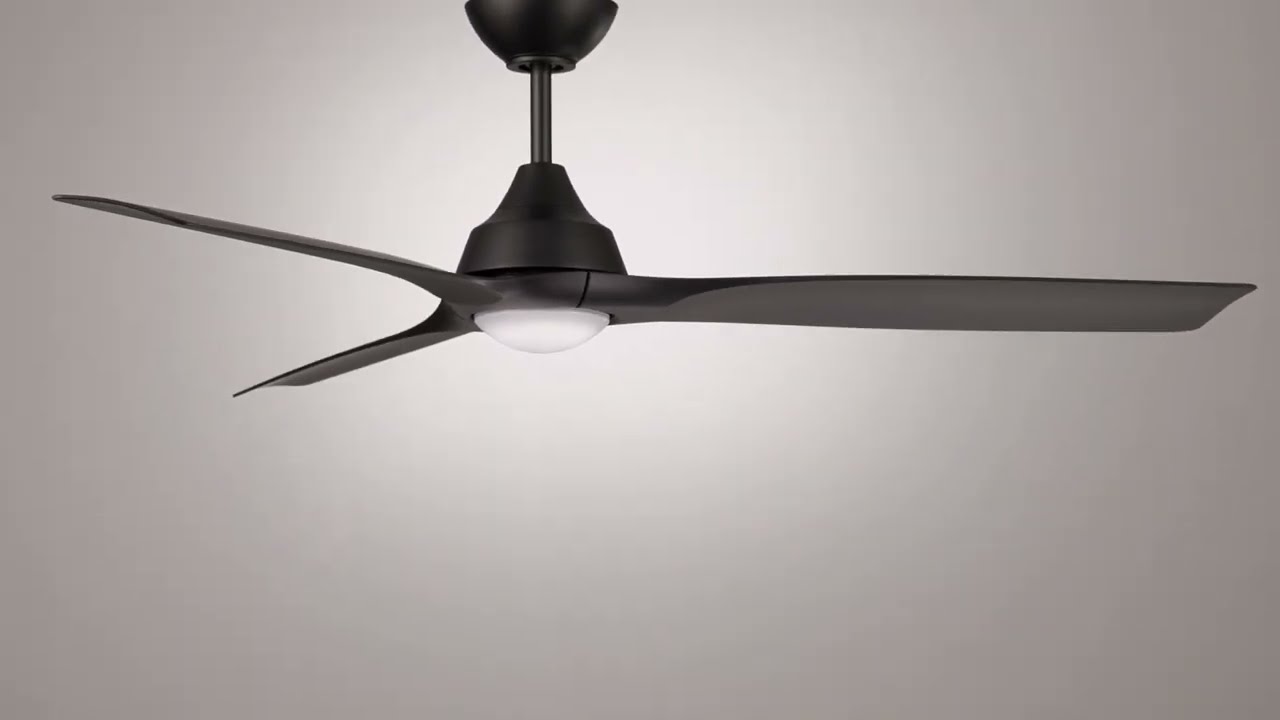 Video 1 Watch A Video About the 54 Casa Vieja Hermosa Wind Matte Black LED Damp Ceiling Fan