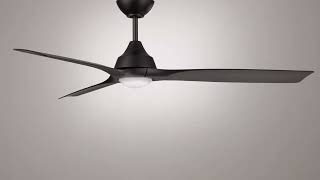 1_Watch A Video About the 54 Casa Vieja Hermosa Wind Matte Black LED Damp Ceiling Fan