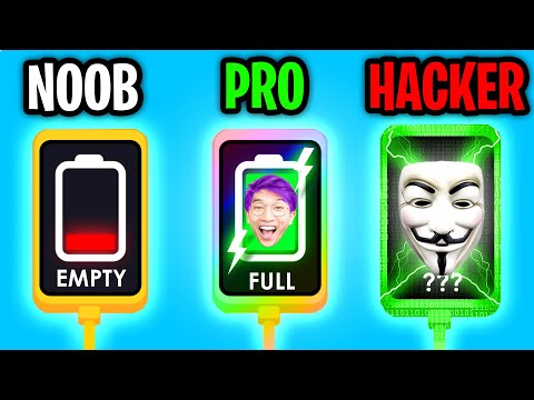 Can We Go NOOB vs PRO vs HACKER In RECHARGE PLEASE!? (ALL LEVELS!)
