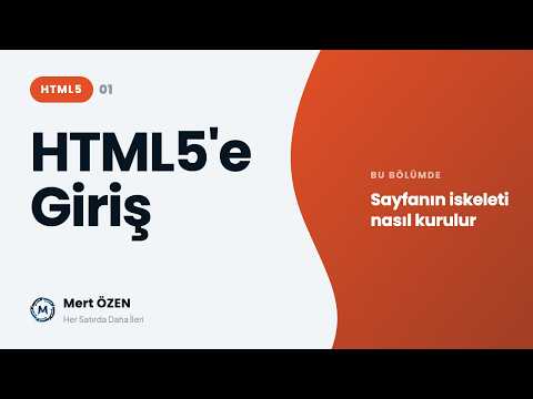HTML5'e Giriş