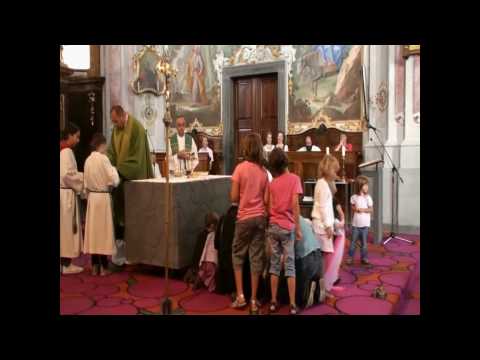 "Nimm unsere Gaben an" Lied in der Weizbergkirche