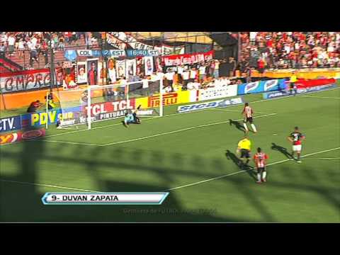 Gol Zapata. Colón 1 Estudiantes 3. Fecha 4. Torneo Final 2013. Fútbol Para Todos.