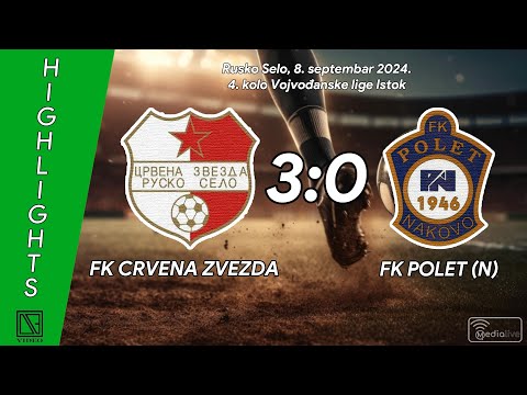 FK CRVENA ZVEZDA Rusko Selo - FK POLET Nakovo (Highlights) [08.09.2024.]