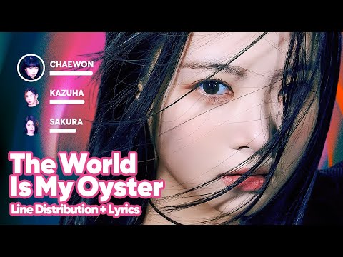 LE SSERAFIM - The World is My Oyster (Line Distribution + Lyrics Karaoke) PATREON REQUESTED