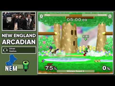 NE Melee Arcadian 9 - Flojo (Falco, Fox) vs. Swoosh$ (Fox, Sheik) - SSBM WR2