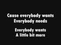 Three Days Grace - One Too Many (Lyrics) 