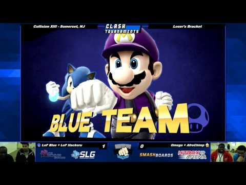 Collision XIII - Blue + Hackoru vs Omega + AfroChimp - Smash 4 Wii U