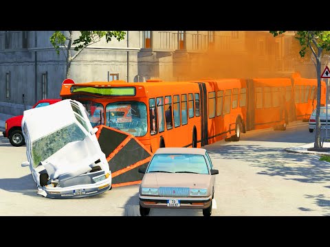 Articulated Bus Crashes #7 - BeamNG DRIVE | CrashTherapy
