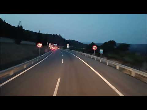 SPAIN, AP7, morning downhil to LA JONQUERA