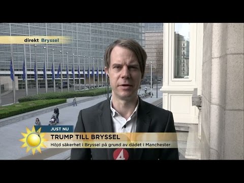 Trump höjer säkerhetsläget i Bryssel - Nyhetsmorgon (TV4)