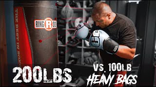 200lb vs. 100lb Heavy Bags?!? | Ringside 200lb Bag on DIY MMA Cage