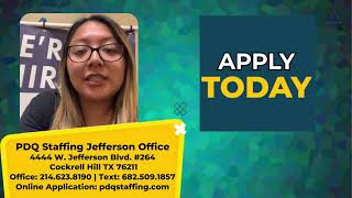 PDQ Staffing Jefferson Blvd - Job Openings