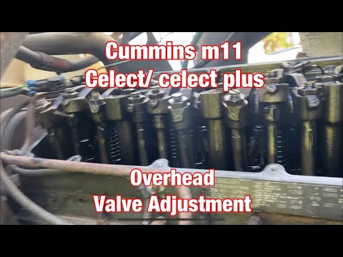 Cummins m11 celect/ celect plus overhead valve adjustment.