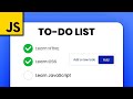 Build A Todo List App In HTML CSS JavaScript EASY BEGINNER TUTORIAL