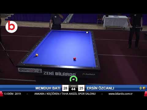 MEMDUH BATI & ERSİN ÖZCANLI Bilardo Maçı - 2019 TÜRKİYE KUPASI 2.ETAP ERKEKLER-3.ÖN ELEME