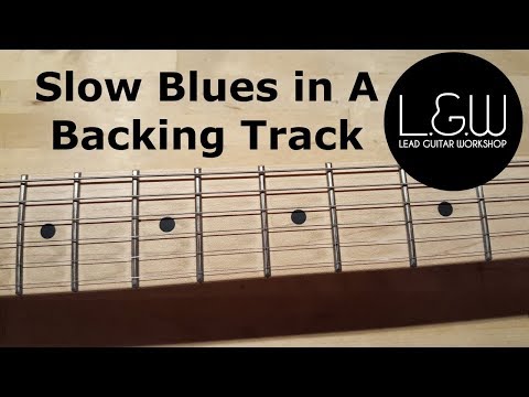 Backing track Blues in A slow shuffle