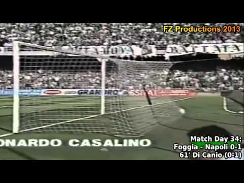Serie A 1993 1994, day 34 Foggia - Napoli 0-1 (Di Canio goal)