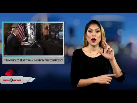TRUMP HOLDS TRADITIONAL MILITARY TELECONFERENCE (ASL 12.24.17)