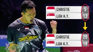 Download lagu Jonatan Christie's INSANE COMEBACK against Loh Kean Yew mp3