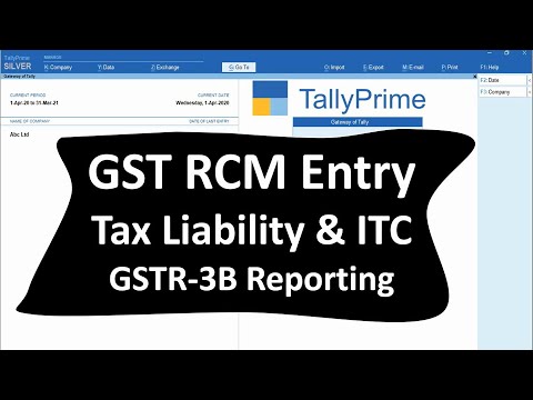 RCM Entry in Tally Prime | Reverse charge Entry with example in tally prime | RCM Entry in Tally