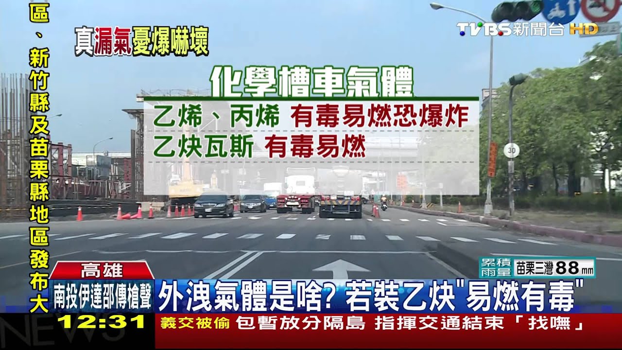 化學槽車狂洩氣還開　目擊者膽戰心驚