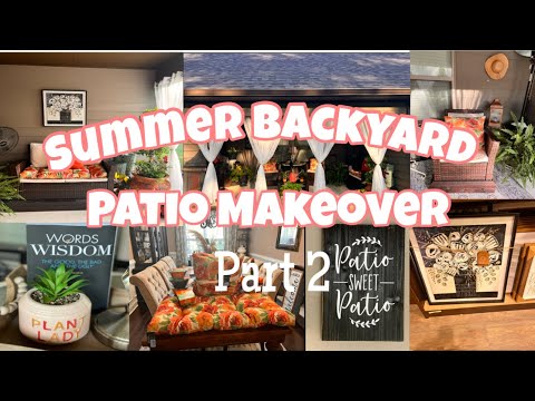 Summer Backyard Patio Makeover Part 2| Massive Outdoor Decor Haul