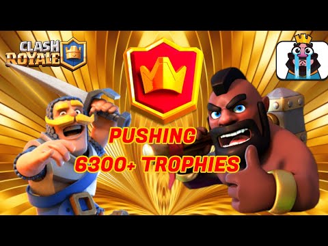 Pushing to 6300+TROPHIES With GRAVEYARD! INSANE GAMES Vs XBOW - Clash Royale