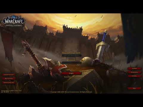 Battle for Azeroth Login Screen