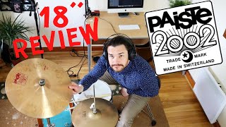 Video thumbnail for Paiste 2002 18'' Crash Review by BrendrumJones