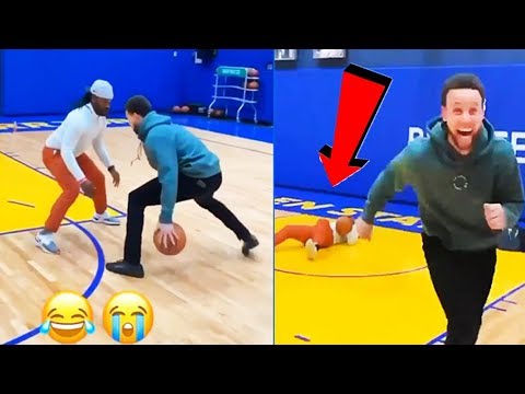 スティーブン・カリーが友人と1on1ゲームをプレイ (Stephen Curry plays 1-on-1 game with his friend)
