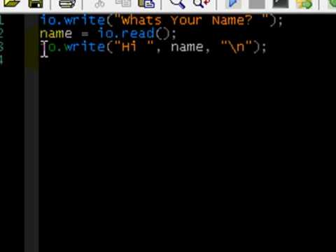 Lua Tutorial 2 User Inputio Read