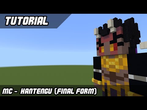 Minecraft Statue Tutorial: Hantengu | Final Form (Demon Slayer)