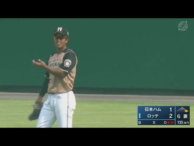 【ファーム】ファイターズ・今川 ヒット性の当たりをスライディングキャッチ!! 2021/8/25 M-F(ファーム)