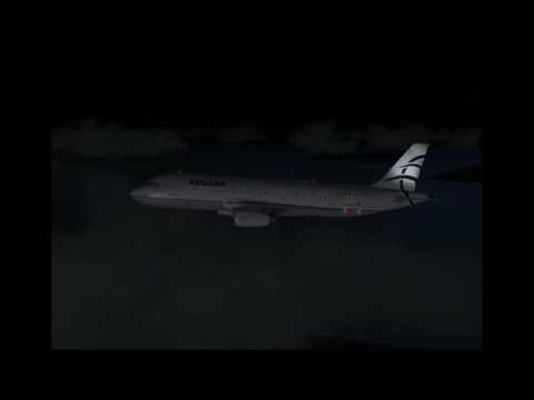 FS2004 A3932 A320 Aegean Airlines from LGAV to UDYZ